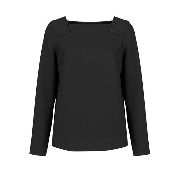 COP COPINE PARIS Sabik Square Neck Studded Crepe Top YOOX Garmentory 40 L $300 - Picture 3 of 15